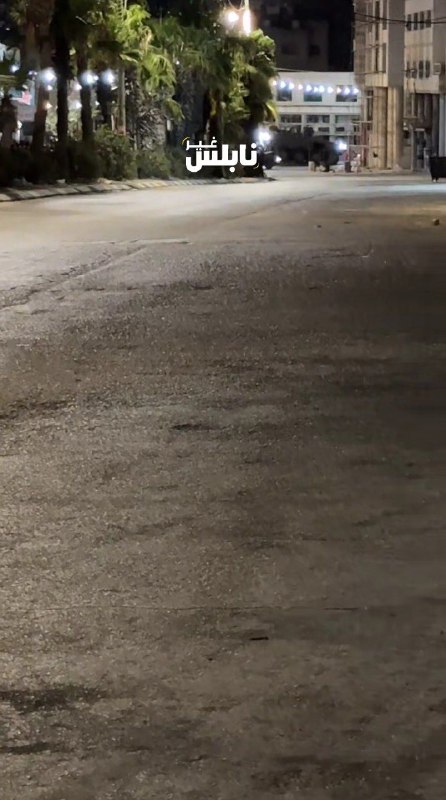 מעקב אחר משוריין איתן המוצב בכיכר אל-גאווי, מזרחית לשכם.