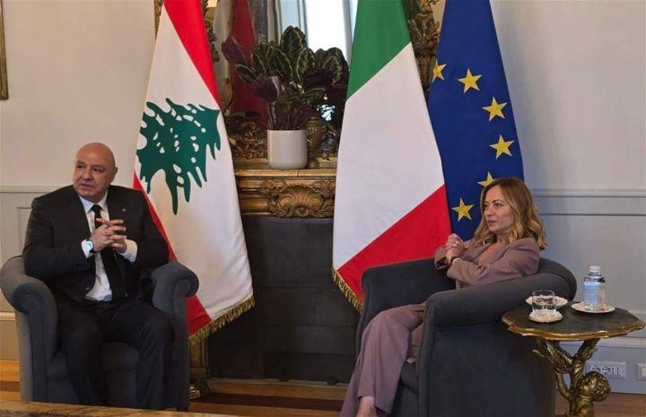 نسیم آنلاین: عون از ایتالیا خواست برای اجرای توافق چارچوب بر اسرائیل فشار بیاورد🔹جوزف عون، رئیسجمهور لبنان در دیدار با جورجیا ملونی،