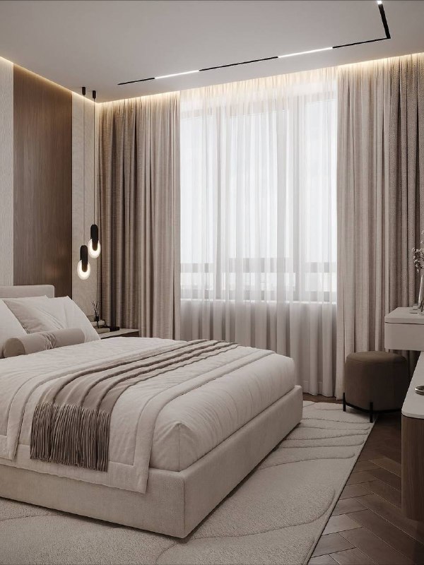 Спальня и небольшая зона для ребенка в однокомнатной квартире. Дизайнер - Айгуль Калимуллин - изображение 3 - спальня, небольшая, зона