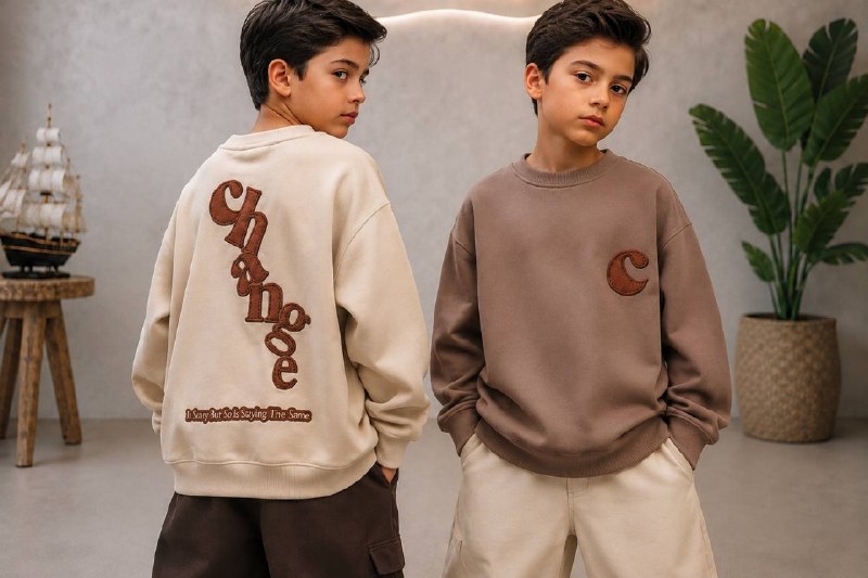 پخش عمده لباس بچگانه تهران ؛ شادلین: 📝کد:✏️ 221 ✏️🐻اسم: بلوز پسرانه Change🧵جنس:🪡 دورس دو نخ لاکرا با چاپ زول 🪡✂️سایز:📐 50,55,60 📐🎁بسته بندی: 6 عددی💵قیمت: 💰78