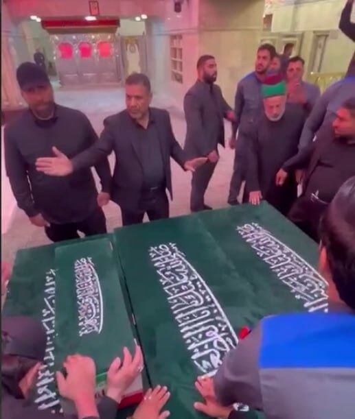 הגופות הטהורות של חללי מר ההרוג משפחתה של איראן הגיעו לכרבלא