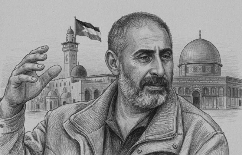 אנו מדממים למען עמנו הפלסטיני בכל מקומות קיומו, אבי הנפגעים, האביר ההרואי וההרוג של ג'נין, פתחי חאזם "אבו ר…