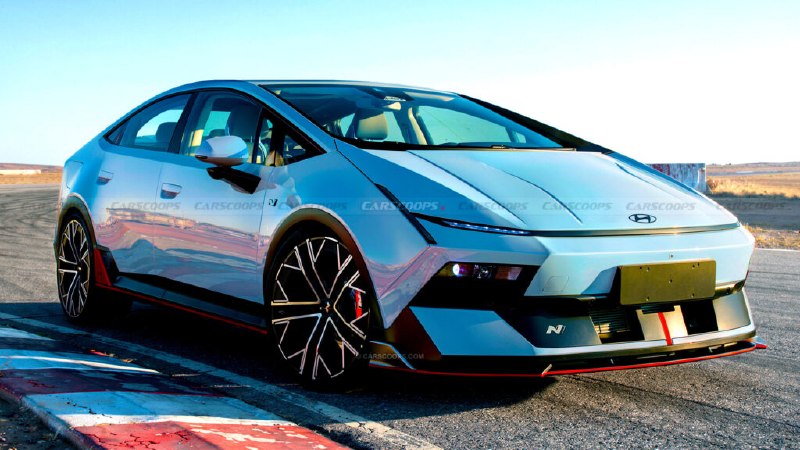 Hyundai IONIQ V уже похож на Lamborghini — угловатый силуэт, низкая посадка, агр
