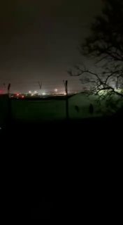 The American B-1B Lancer bomber was photographed taking off from RFF Fairford tonight with full afterburners.
