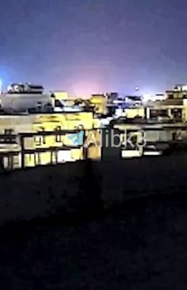 הרגעים הראשונים של הפיצוץ במחסן הדלק בסולימניה.