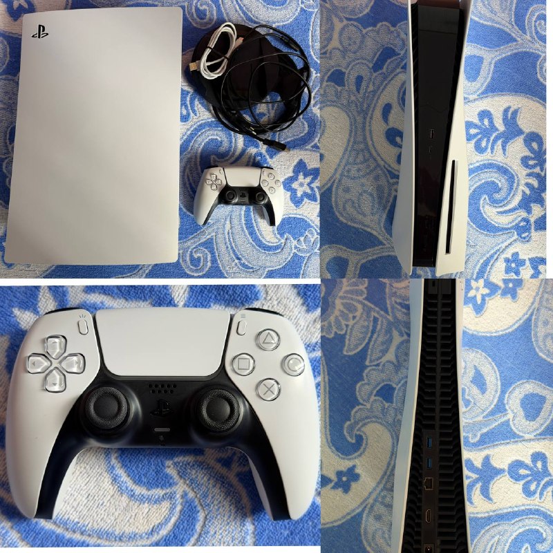 Sony PlayStation PS5 с DualSense + все провода + подставка