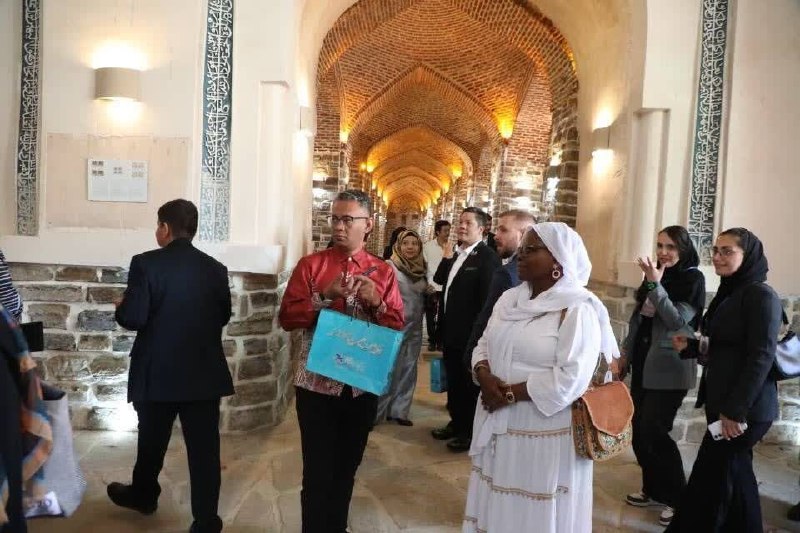 🔸 Foreign ambassadors and diplomats visit the historical market and Jami Mosque of Urmia