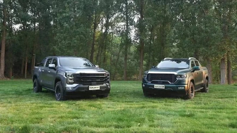 В России официально выкатили «китайские копии» Ford-F150 и RAM 1500 — пикапы Foton Tunland V7 и V9.