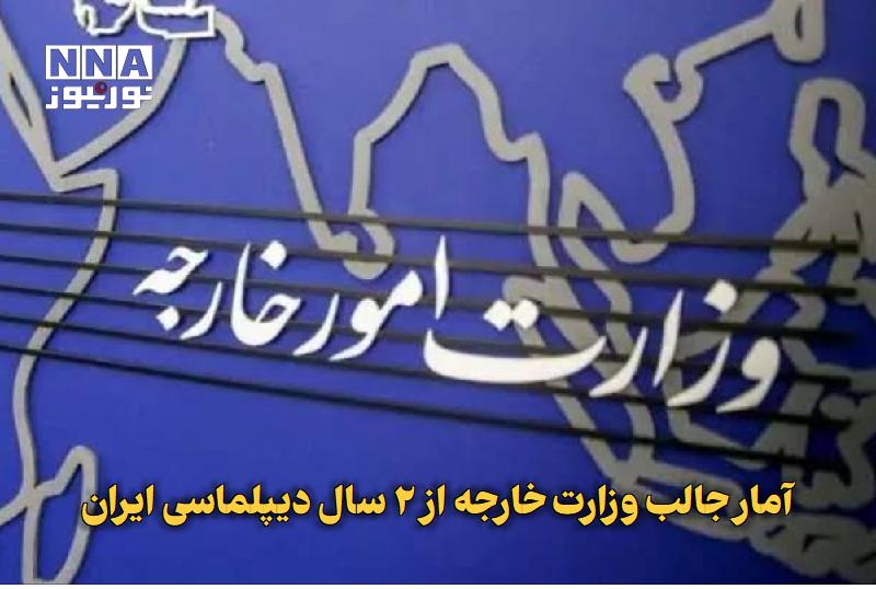 نورنیوز: ✅ آمار جالب وزارت خارجه از ۲ سال دیپلماسی ایران🔹 وزارت امور خارجه گزارش عملکرد دوساله خود را منتشر کرد؛ گزارشی که از ۸۵