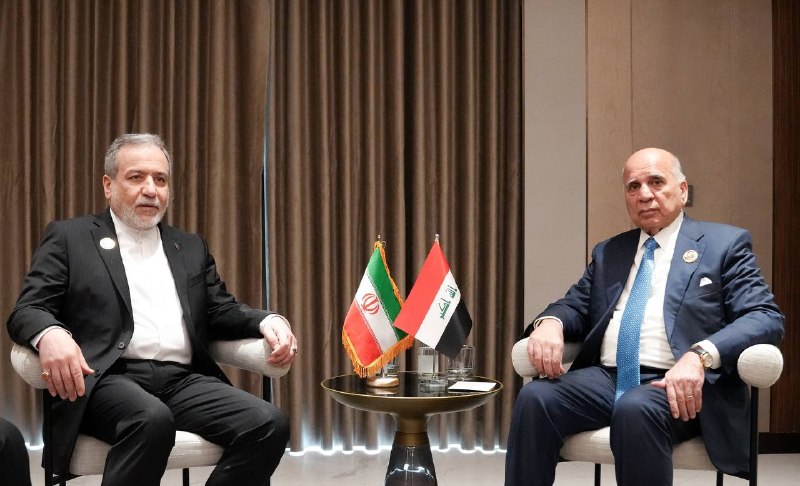 📸 A meeting between Seyed Abbas Iraqichi and Fawad Hussein, the foreign ministers of the Islamic Republic of Iran and Iraq, on the sidelines of the meeting of the foreign ministers of the Islamic Cooperation Organization in Baghdad.