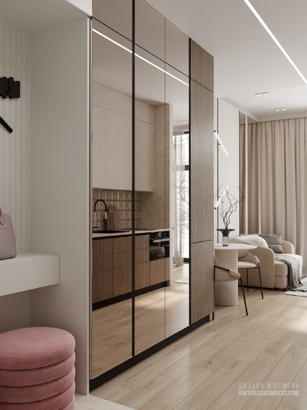 Квартира-студия 27 м для девушки Дизайн - студия Ti Interiors до_30м Дизайн и ремонт - изображение 7 - студия, дизайн, квартира