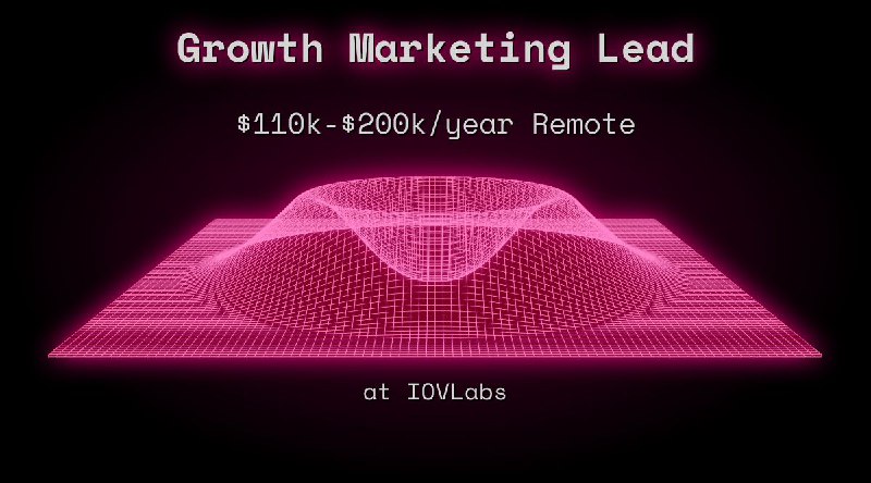 Web3 Growth Marketing Lead $77k - $100k Remote at IOVLabs