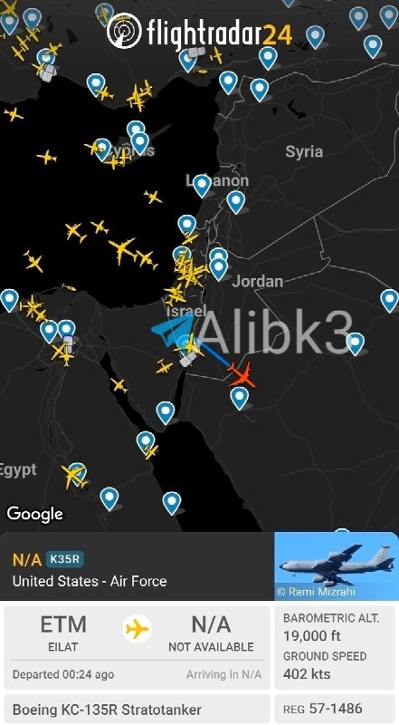 🇮🇱🇸🇦🇺🇸💢 מספר המטוסים שטסים מבסיסי אוויר שבויים לעיראק ולערב הסעודית הוא יותר מהרגיל.