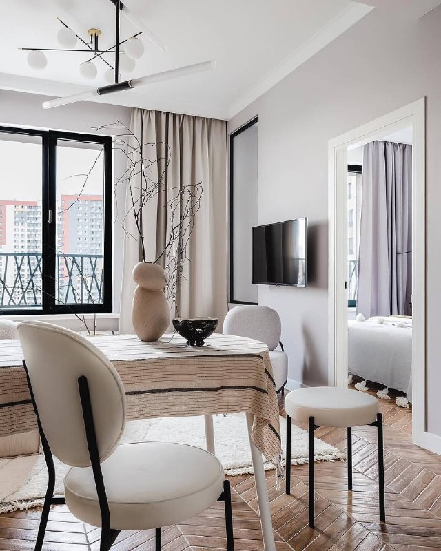 Атмосферный интерьер квартиры 37 кв.м Квартира задумана как минималистичное, лаконичное пространство для отдыха от визуального шума и быстрого темп... - изображение 5 - интерьер, атмосферный, квартиры