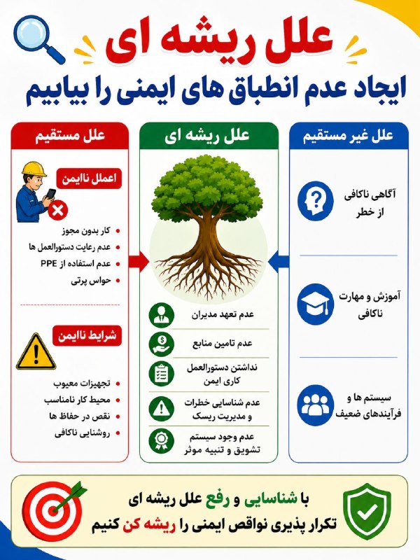 HSE.KAKAEI: 🔶یکی از دلایل اصلی تکرارپذیری عدم انطباق های ایمنی این هست که ما وقت و انرژی مون رو میزاریم حهت رفع همان عدم انطباق و نم