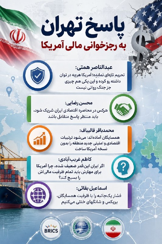 شــوســـــف خــبـــــر: *پاسخ مقتدرانه تهران به رجزخوانی آمریکا**چهکاری مانده که نکردهاید؟🌿🌿🌿💐💐💐🌿🌿🌿🌹شوسف خبر@shoosfkhabar97