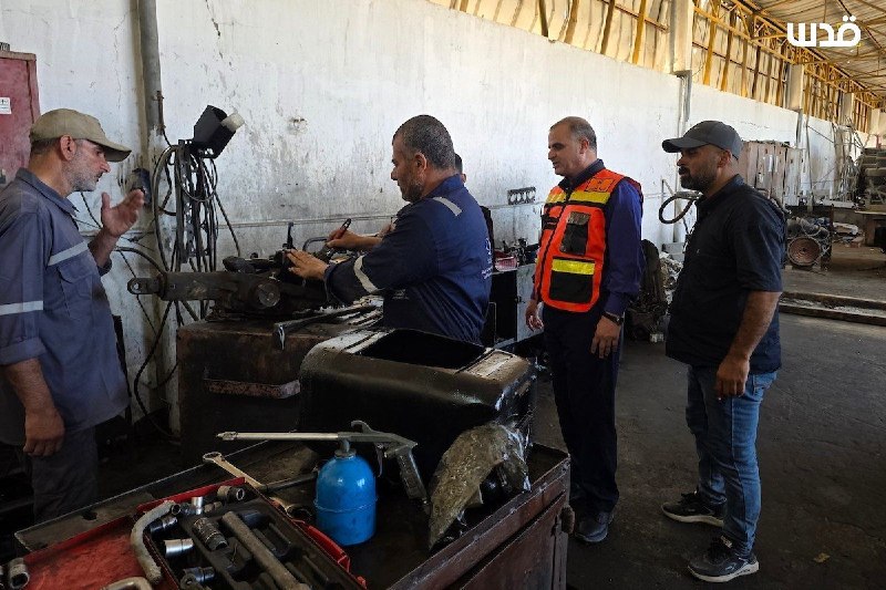 ח'אן יונס: עבודות תחזוקה במתקני העירייה בדרום הרצועה