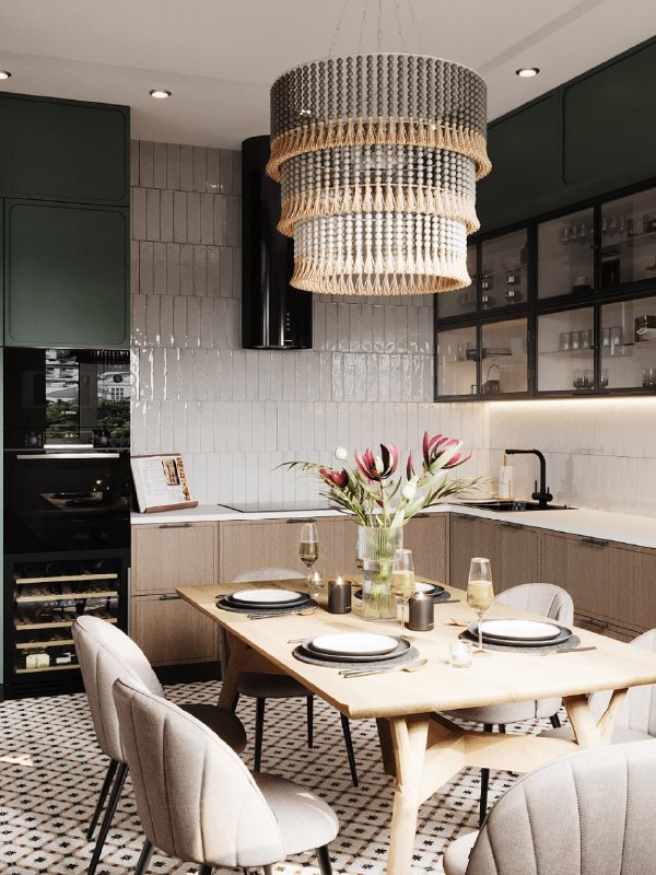 Интерьер стильной и уютной кухни площадью 14,5 квадратных метра. Автор проекта Ольга Чурикова. - изображение 1 - интерьер, стильной, уютной