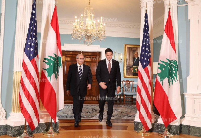 ️🇱🇧🇺🇸 ראש ממשלת לבנון נוואף סלאם נפגש עם שר החוץ האמריקני מרקו רוביו בוושינגטון.