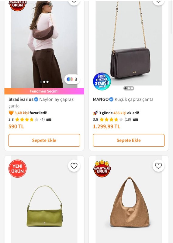 👸🏼آلتين بوتيك👸🏼: لینک کیفهای جذاب از کالکشن جدید و حراجMango,STRADİVARİUS,Pull&bear 🌸🌸🌸🌸🌸https://www.trendyol.com/sr?wb=41%2C147%2C592&qt