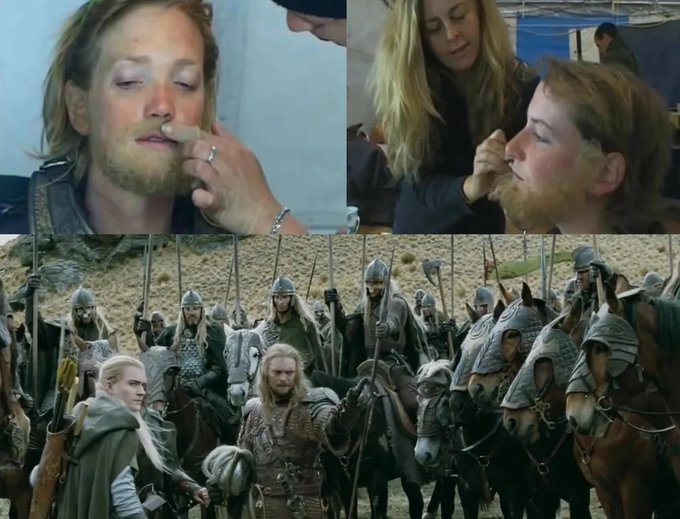 In the Lord of the Rings films, most of the Riders of Rohan were actually women with fake beards because when the production put out a call for local experienced riders, a lot of women showed up with their own horses.Did you know? 🎓
