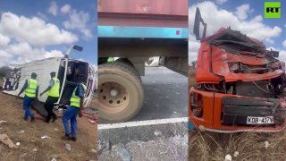 🎦 תאונת אוטובוס ומשאית קטלנית בקניה עם 22 הרוגים