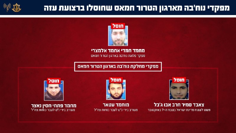 הסיכול הצליח: צה"ל מאשר שבתקיפה היום במרחב שאטי חוסלו 4 מפקדי חמאס