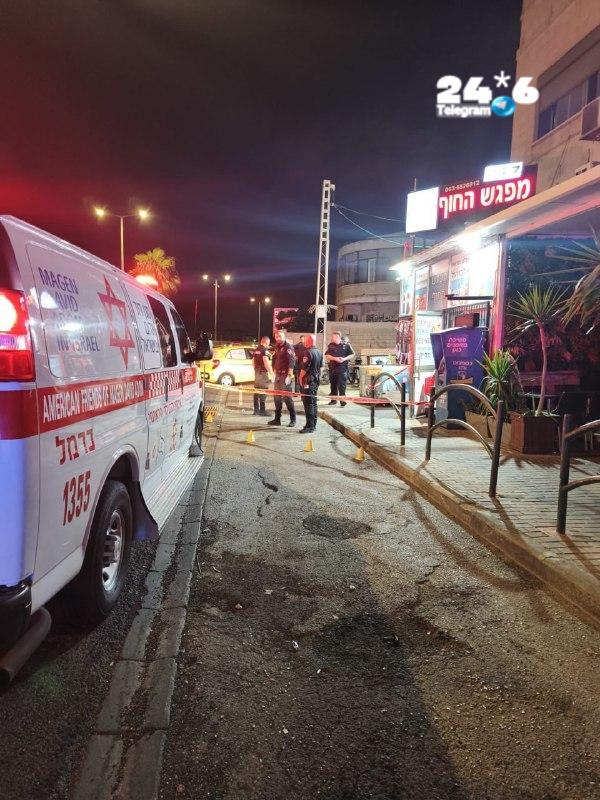 🇮🇱 זירת אירוע הירי בחיפה. מד"א.