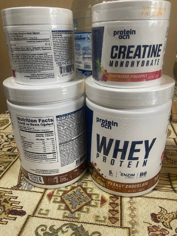 Продам креатин 120 гр-30 лари, протеин 400 гр-65, в наличии несколько банок