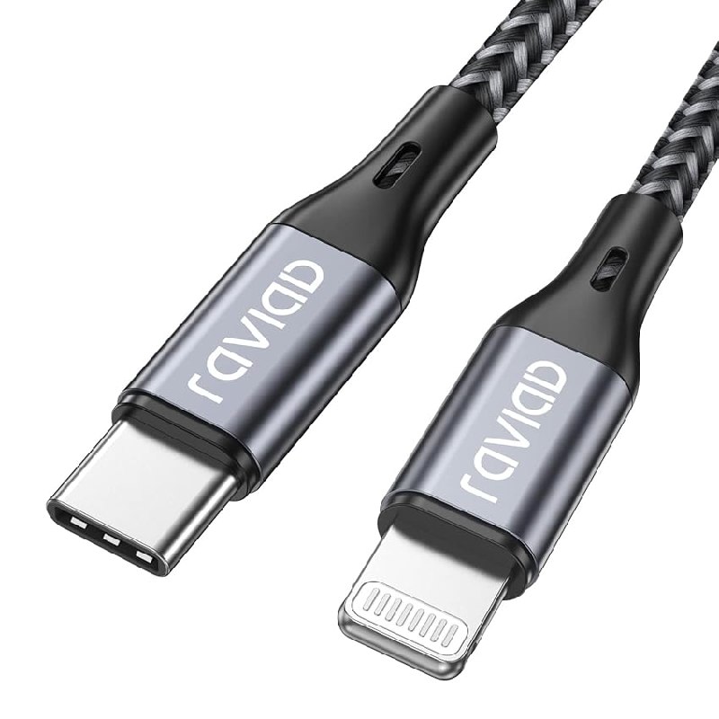 RAVIAD USB C Lightning Kabel 1M MFi Zertifiziert Power Delivery Nylon iPhone Ladekabel für