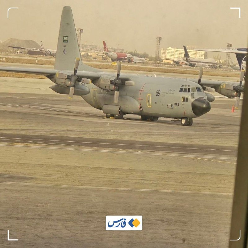 ‼ מטוס התובלה הרקולס c_130 של ערב הסעודית (כנראה נושא את שר ההגנה הסעודי) נחת הבוקר בשדה התעופה מהרבאד.