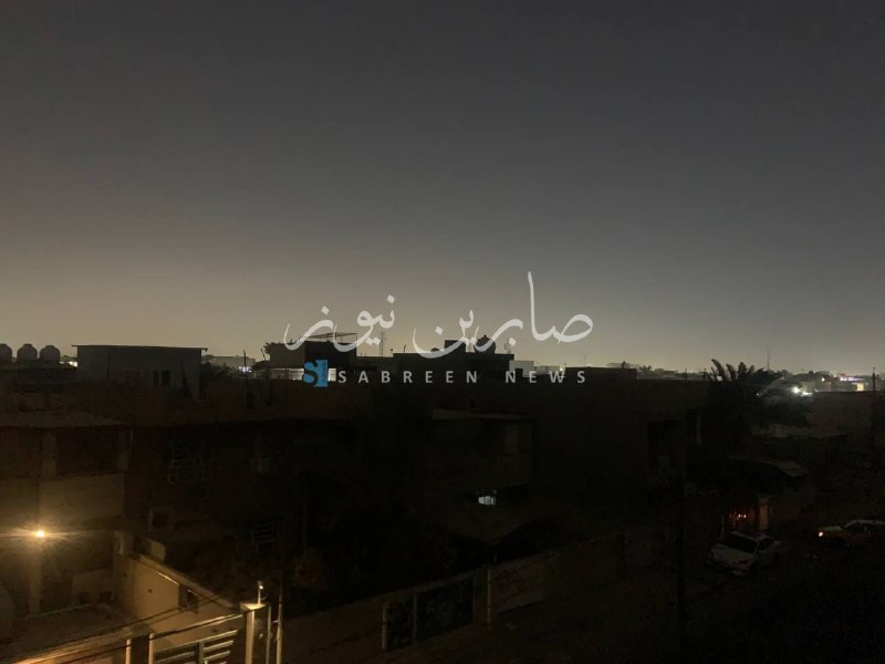 אזור אלאמין בבגדד כבוי לחלוטין
