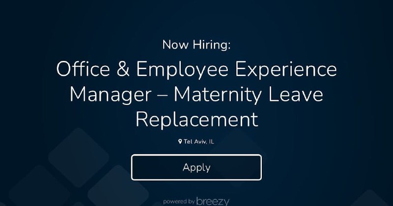 Office & Employee Experience Manager – Maternity Leave Replacement at ssv.network | Bloxstaking