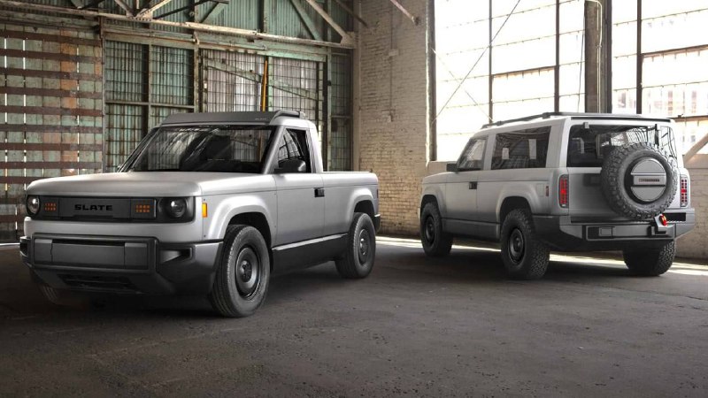 В США показали ультрабюджетный двухвдерный электропикап по цене Lada Vesta. 3