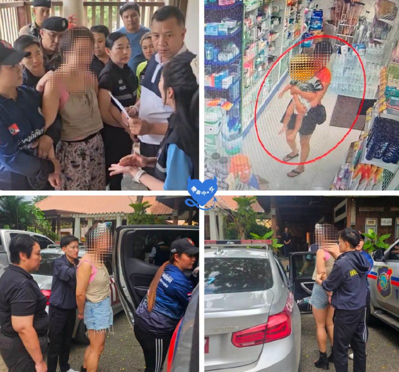 东南亚华人大事件：中国籍女子Zhu Qi近日在拜县当街拉扯一名怀抱幼儿的泰国母亲头发 配图
