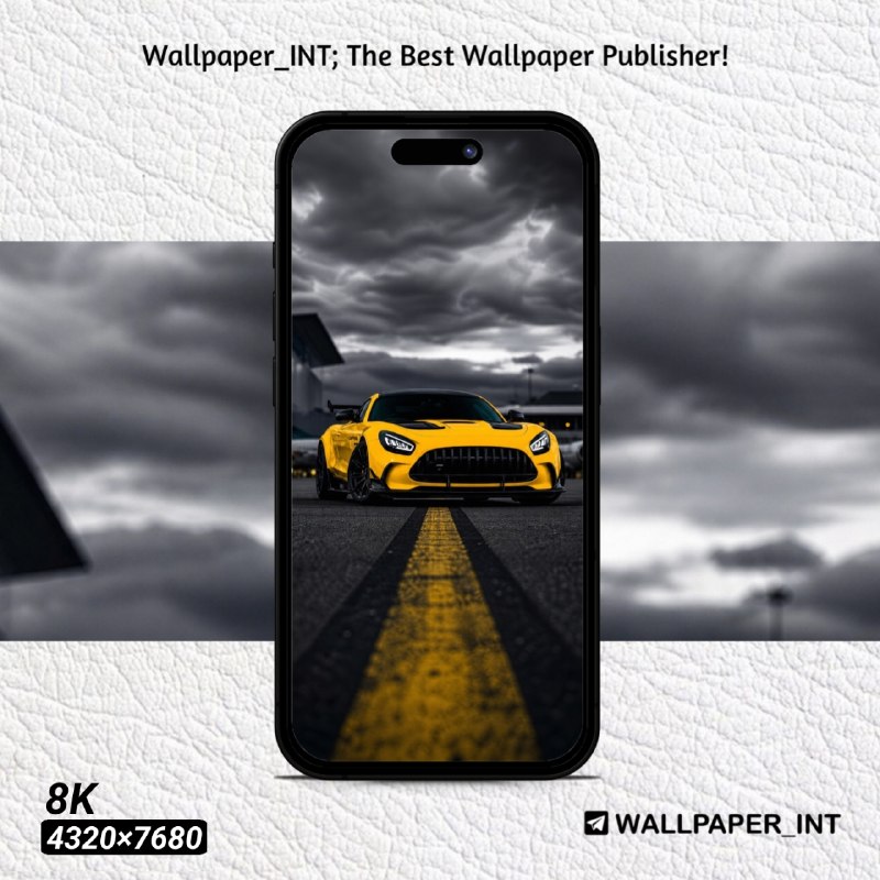 Wallpaper | والپیپر | Prompt: #Road #Car #Benz #Yellow #8K@Wallpaper_INT