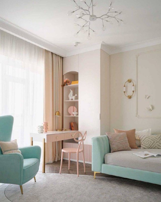 Современная классическая мебель, оживленная цветом в доме для семьи с двумя детьми Автор Екатерина Митрофанова фото Максим Максимов - изображение 8 - современная, классическая, мебель