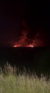 🇺🇦🇷🇺️ - בלילה, מל"טים אוקראינים תקפו את מרכז ההפצה Wildberries בעיר אלקסין, מחוז טולה.
