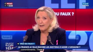 Marine Le Pen on Ukraine: I would like to be able to help Ukraine financially. I said we would continue to provide military aid, perhaps equipment. But we can no longer afford not to keep for our own people, and the difficulties they face, the money they paid.
