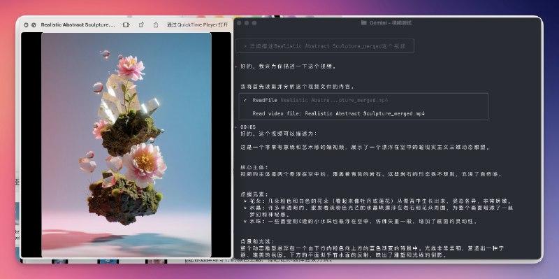 Gemini CLI 现在支持读取和识别视频信息了，又多出了超多玩法#ai创造营#加上我原来教程里面的 ffmpeg 是不是能实现简单的视频自动剪辑了 哈哈哈哈