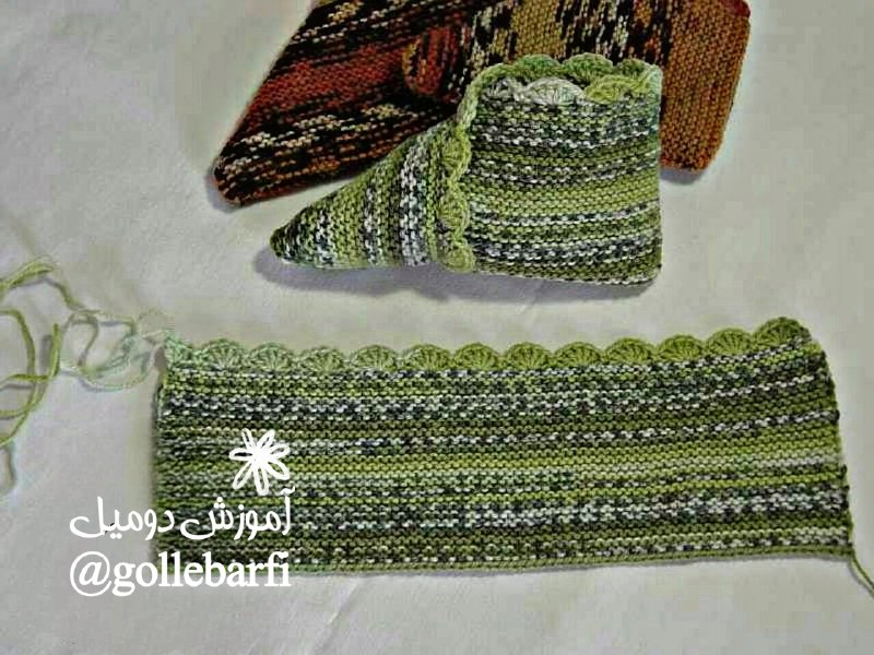 @ 🧶بافتنی: نحوه تاکردن و دوخت پاپوش ╭─┅═ঊঈ☃ঊঈ═┅─╮🔝 @gollebarfi 🔝╰─┅═ঊঈ❄️ঊঈ═┅─╯👉😊فرواردیادت نره♥️