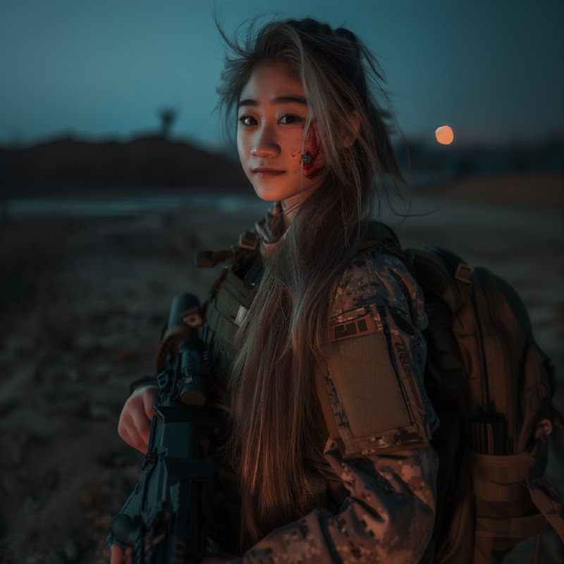 👩Midjourney 角色一致性探索--cref [参考图链接] --cw [0-100]我先生成了图5，然后用图5做为参考，生成了其他的图