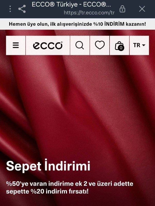 آفرهای ترکیه و دبی (از فروشگاه ها وسایت): ❤️❤️تا ۵۰٪ تخفیف، به علاوه ۲۰٪ تخفیف اضافی برای سفارش‌های ۲ آیتم و بیشتر مردونه https://tr.ecco.com/tr/sezon-sonu-indiri