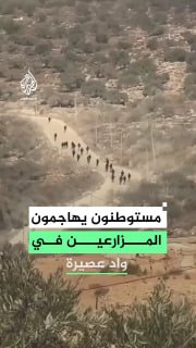 לאלץ אותם לעזוב את אדמותיהם ולמנוע מהם למסוק זיתים. עשרות מתנחלים תוקפים חקלאים בוואדי עסירה ליד העיירה אימ…