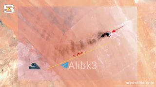 Satellite images show plumes of smoke rising from Saudi Arabia's East-West oil pipeline.