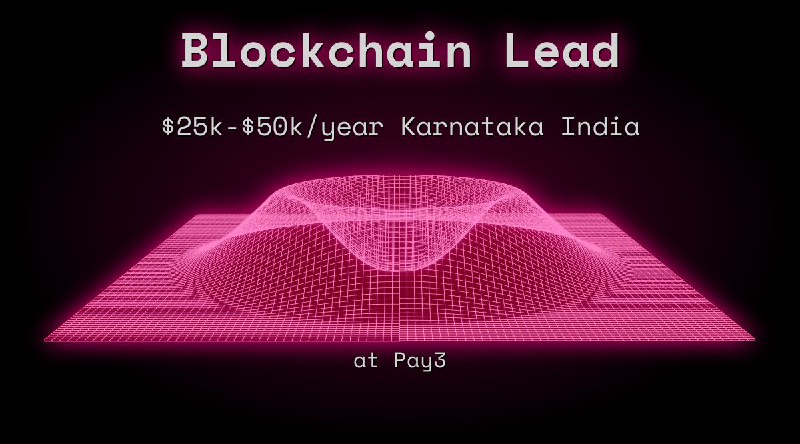 Web3 Blockchain Lead $25k - $50k Karnataka India at Pay3