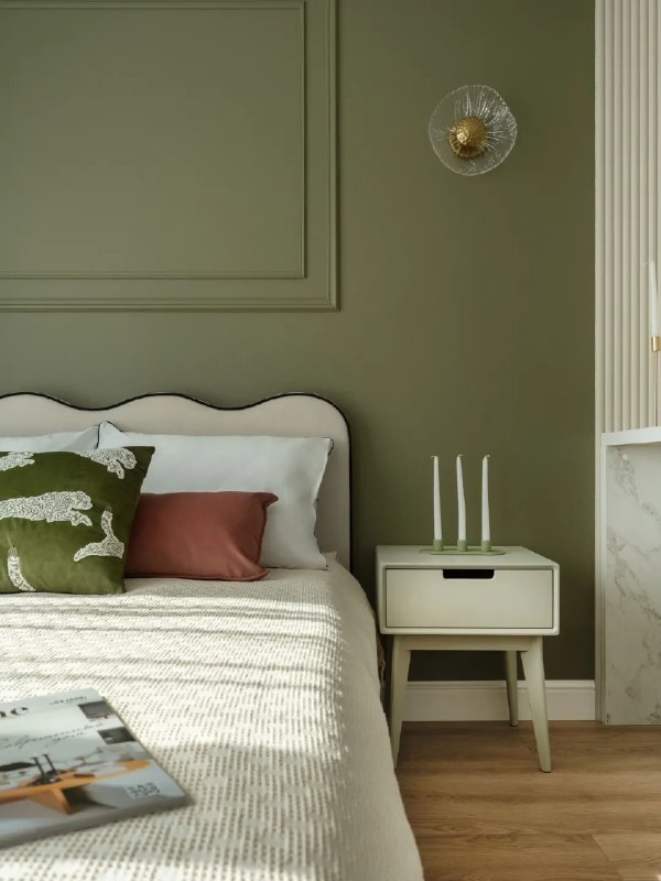 Красивый интерьер студии. Выполнен в спокойной и трендовой палитре, состоящей из оливковых и тёплых бежевых оттенков. Для создания тактильного эффе... - изображение 7 - красивый, интерьер, студии