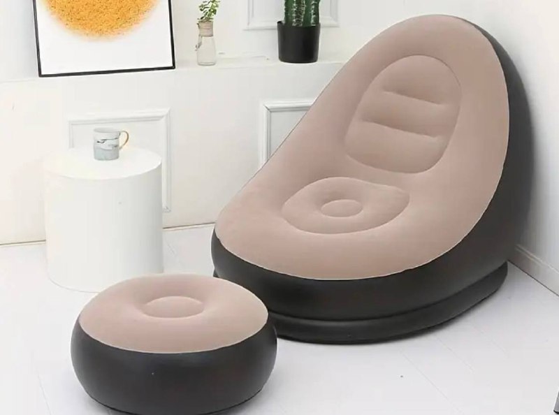 Продам новый комплект, надувное кресло+пуфик