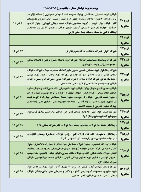 جارچی شاهرود: برنامه مدیریت بار یکشنبه ۱ شهریور ماه شهرستان شاهرودورود به جارچی👇http://telegram.me/joinchat/AAAAAD01Me-ifPL8LSjZ3Q👇جار