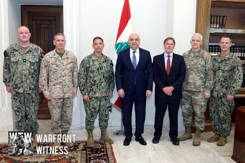 ️🇺🇸🇱🇧 מפקד CENTCOM האמריקני אדמ' בראד קופר פגש גם את נשיא לבנון ג'וזף עאון בביירות, ממשיך בדיונים על יי…